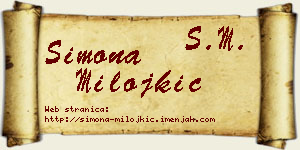Simona Milojkić vizit kartica